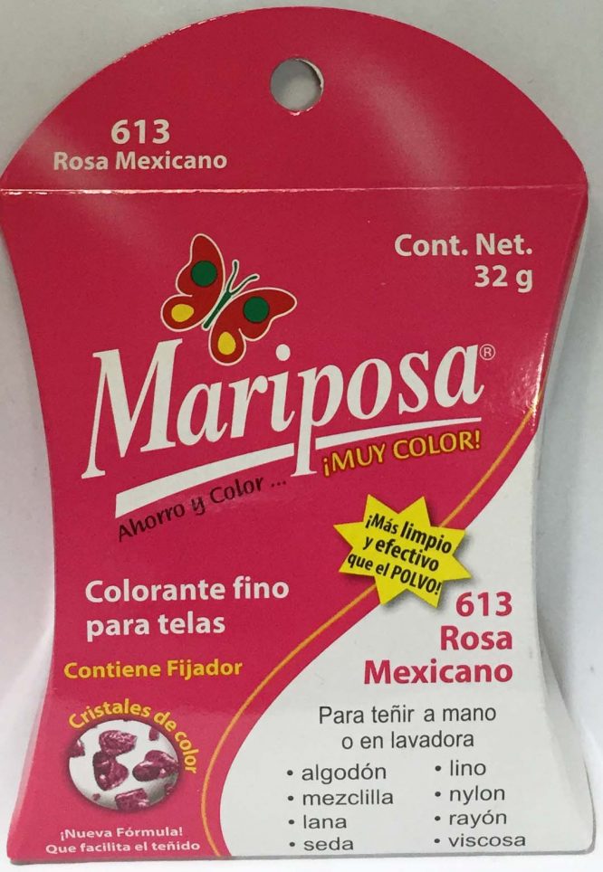 MARIPOSA CRISTALES ROSA MEXICANO 613