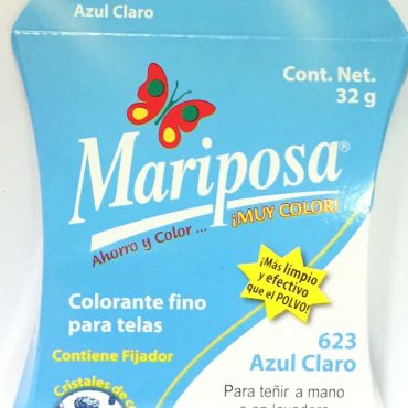 MARIPOSA CRISTALES AZUL CLARO 623