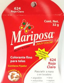 MARIPOSA CRISTALES ROJO CLARO 624