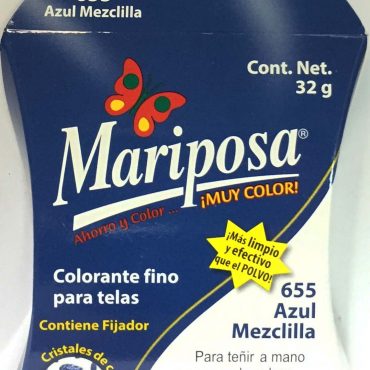 MARIPOSA CRISTALES AZUL MEZCLILLA 655