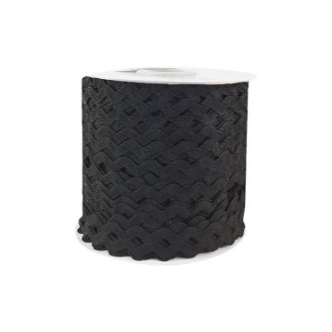 ZIG ZAG COLOR LISO 5MM NEGRO