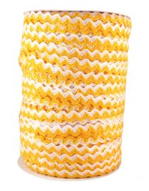 ZIG ZAG DOBLE COLOR 5MM BLANCO/AMARILLO F