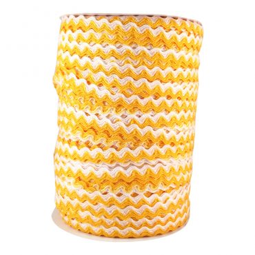 ZIG ZAG DOBLE COLOR 5MM BLANCO/AMARILLO F