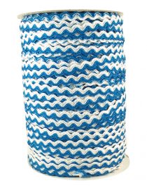 ZIG ZAG DOBLE COLOR 5MM BLANCO/AZUL