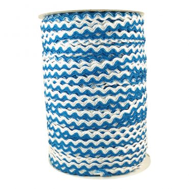 ZIG ZAG DOBLE COLOR 5MM BLANCO/AZUL