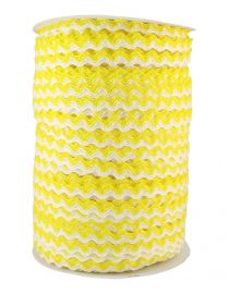 ZIG ZAG DOBLE COLOR 5MM BLANCO/AMARILLO