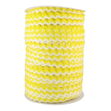 ZIG ZAG DOBLE COLOR 5MM BLANCO/AMARILLO