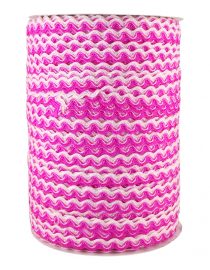 ZIG ZAG DOBLE COLOR 5MM BLANCO/FUSHIA