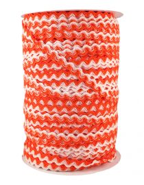 ZIG ZAG DOBLE COLOR 5MM BLANCO/NARANJA
