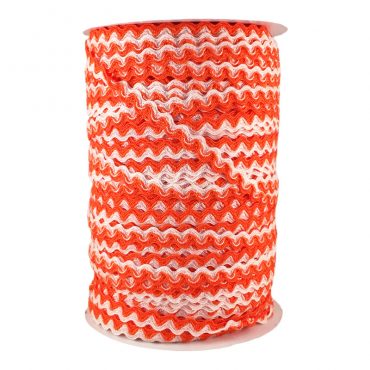 ZIG ZAG DOBLE COLOR 5MM BLANCO/NARANJA