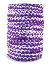 ZIG ZAG DOBLE COLOR 5MM BLANCO/MORADO