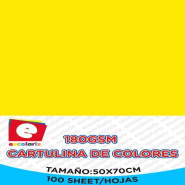 Cartulina ESCOLARIS 50X70CM AMARILLA