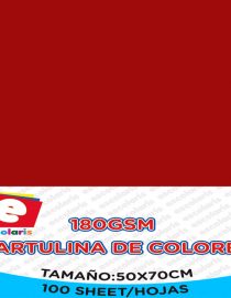 Cartulina ESCOLARIS 50X70CM ROJO