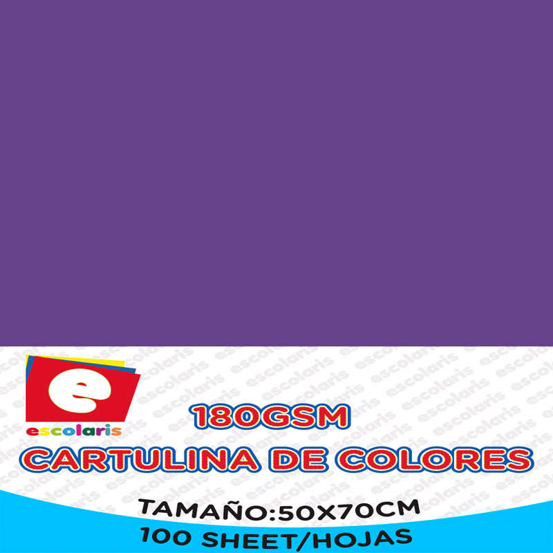 Cartulina ESCOLARIS 50X70CM MORADO 1 Cartulina ESCOLARIS 50X70CM MORADO