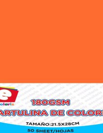 Cartulina ESCOLARIS 8.5x11 NARANJA