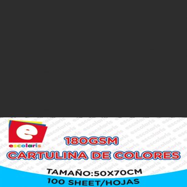 Cartulina ESCOLARIS 50X70CM NEGRO