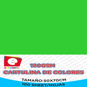 Cartulina ESCOLARIS 50X70CM VERDE