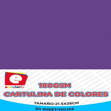 Cartulina ESCOLARIS 8.5x11 MORADO