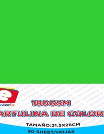 Cartulina ESCOLARIS 8.5x11 VERDE