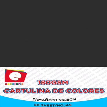 Cartulina ESCOLARIS 8.5x11 NEGRO
