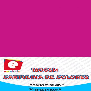 Cartulina ESCOLARIS 8.5x11 FUSHIA