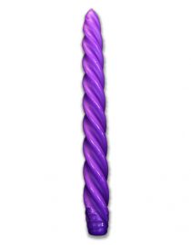 VELAS COLORIM TORNEADAS 8" MORADA