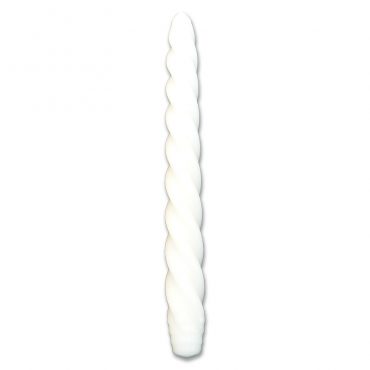 VELAS COLORIM TORNEADAS 8" BLANCA