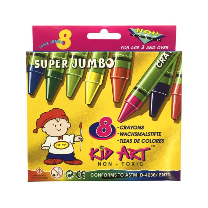 CRAYON KID ART 8 COLORES SUPER JUMBO