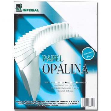 PAPEL OPALINA 8.5X11