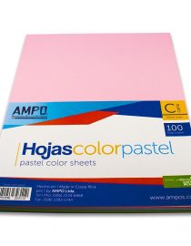 HOJA DE COLORES PASTELES AMPO PAQ 100H