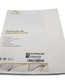 STICKER PAPEL ADHESIVO BRILLANTE 8.5X11 PAQUETE 25 HOJAS