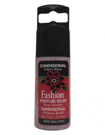 PLAID PINTURA DIMENSIONAL GLITTER RUBY 32.5ml