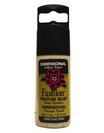 PLAID PINTURA DIMENSIONAL GLITTER GOLD 32.5ml