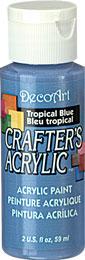 DECOART CRAFTERS ACRYLIC PAINT TROPICAL BLUE