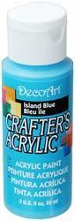 DECOART CRAFTERS ACRYLIC PAINT ISLAND BLUE