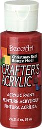 DECOART CRAFTERS ACRYLIC PAINT CHRISTMAS RED