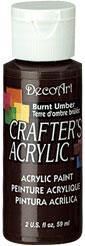DECOART CRAFTERS ACRYLIC PAINT BURNT UMBER