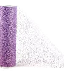 TULLE ESCARCHADO 6"X25YDS ROLLO LILA