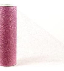 TULLE ESCARCHADO 6"X25YDS ROLLO ROSADO