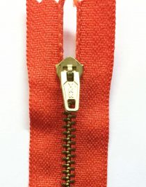 ZIPPER BRONCE #06 ROJO NARANJA