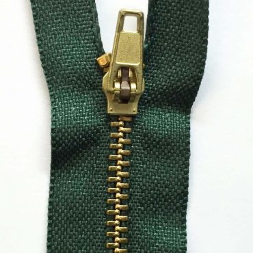 ZIPPER BRONCE #06 VERDE OSCURO