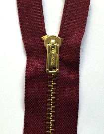 ZIPPER BRONCE #08 ROJO VINO