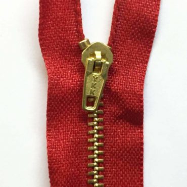 ZIPPER BRONCE #08 ROJO