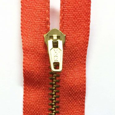 ZIPPER BRONCE #08 ROJO NARANJA