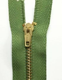 ZIPPER BRONCE #08 VERDE OLIVO