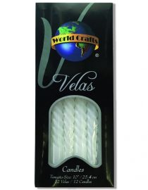 VELAS TORNEADAS WORLD CRAFT 10" BLANCA