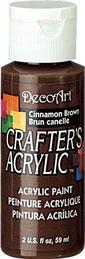 DECOART CRAFTERS ACRYLIC PAINT CINNAMON BROWN