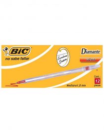 PLUMA BIC DIAMANTE FINO ROJO DOC