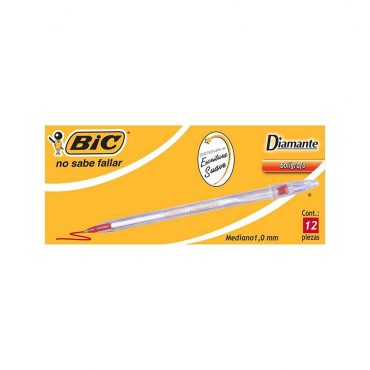 PLUMA BIC DIAMANTE FINO ROJO DOC