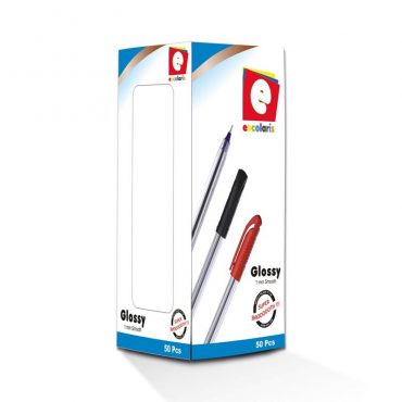 PLUMA ESCOLARIS ROJO 50PCS